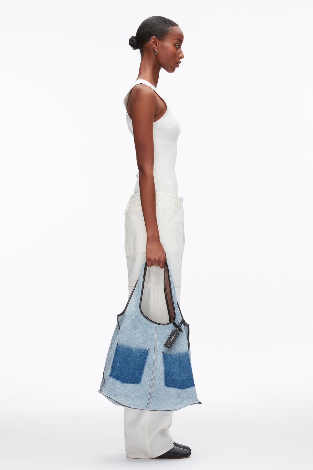 Light Denim Denim Ghost Patch Market Tote | 3.1 Phillip Lim