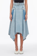 Light Blue Ghost Patch Handkerchief Midi Skirt | 3.1 Phillip Lim