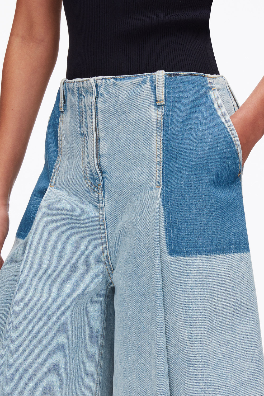 Light Blue Ghost Patch Lightweight Denim Bermuda Shorts | 3.1 Phillip Lim