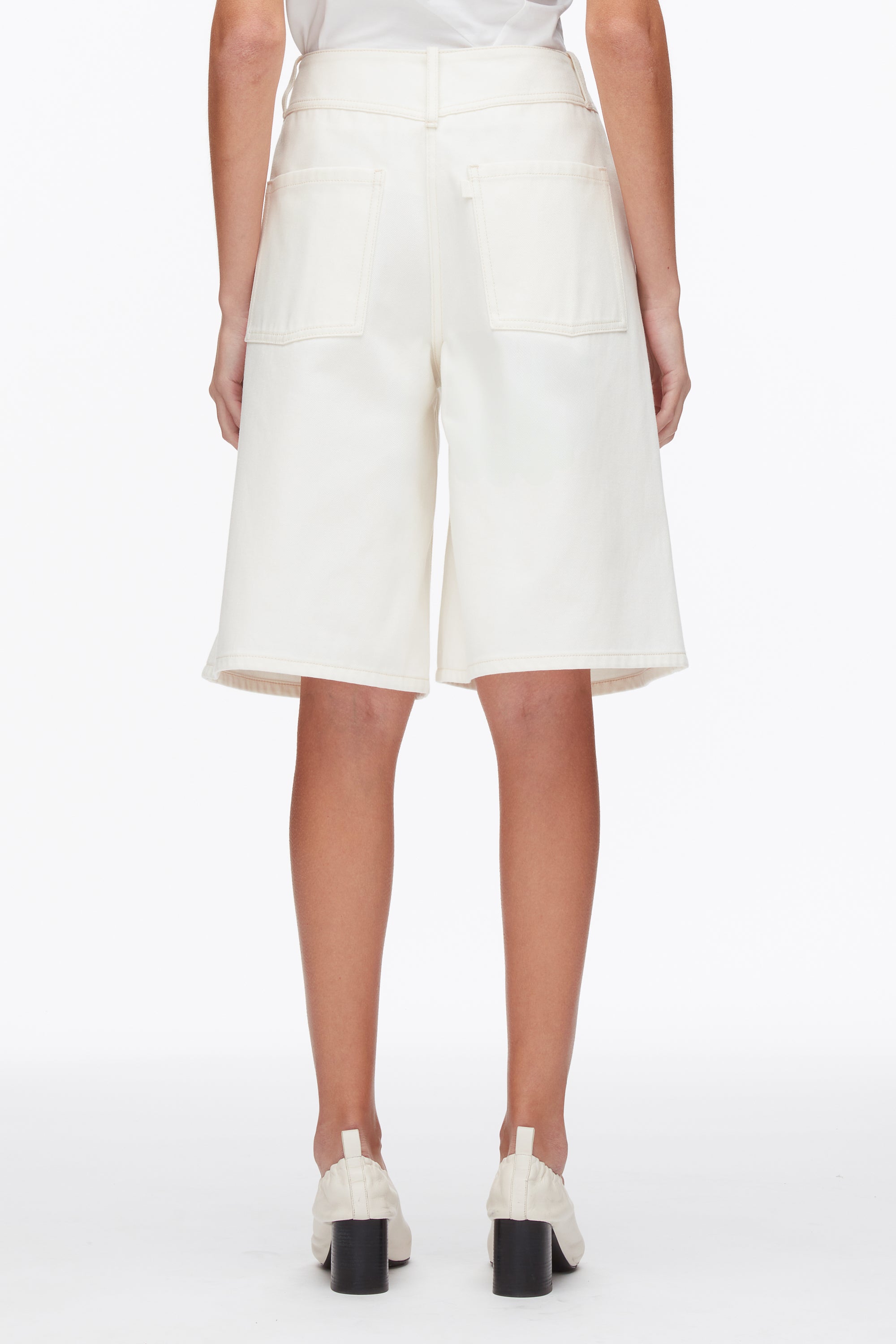 Tofu Ghost Patch Lightweight Denim Bermuda Shorts | 3.1 Phillip Lim