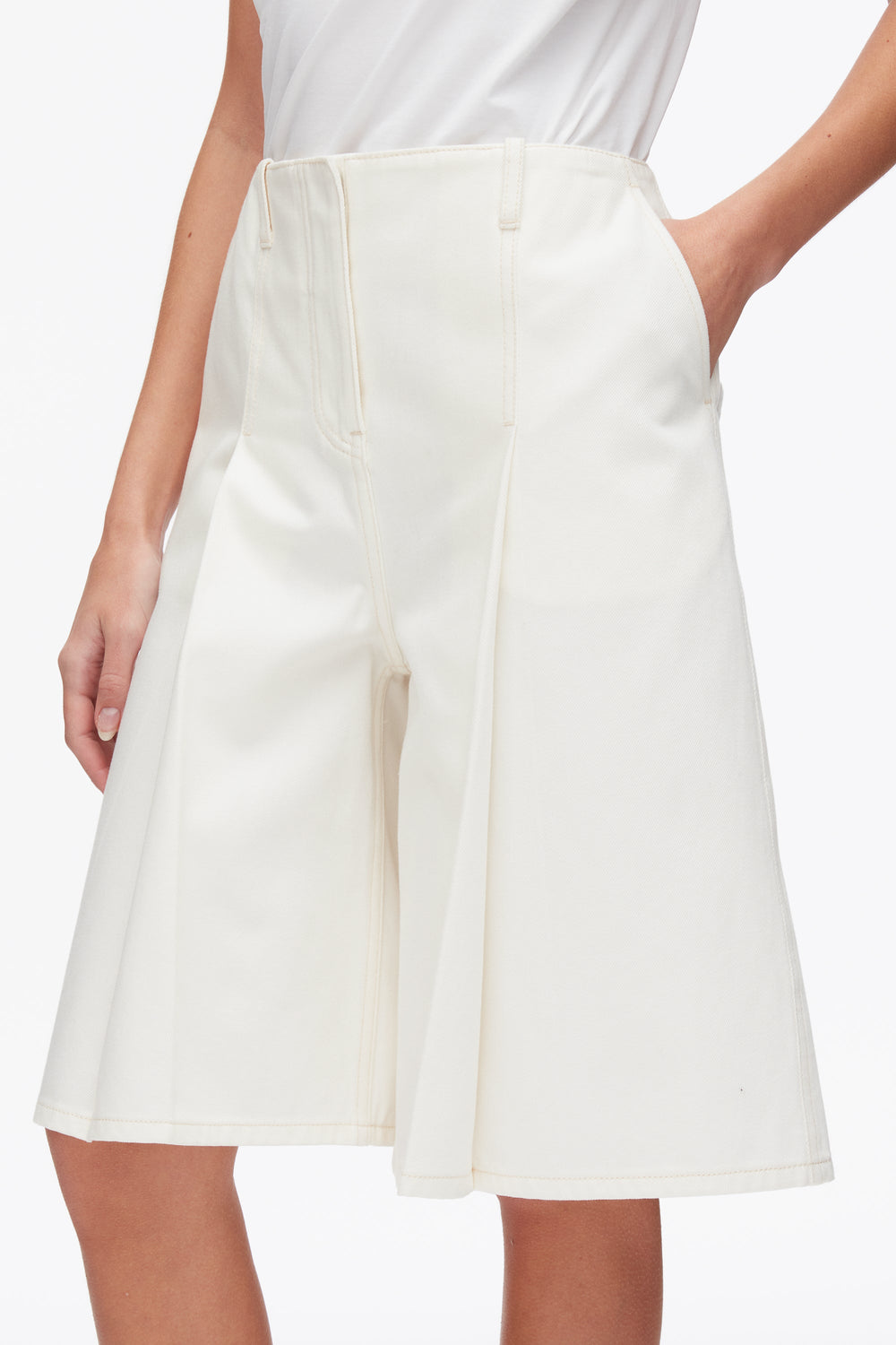 Tofu Ghost Patch Lightweight Denim Bermuda Shorts | 3.1 Phillip Lim