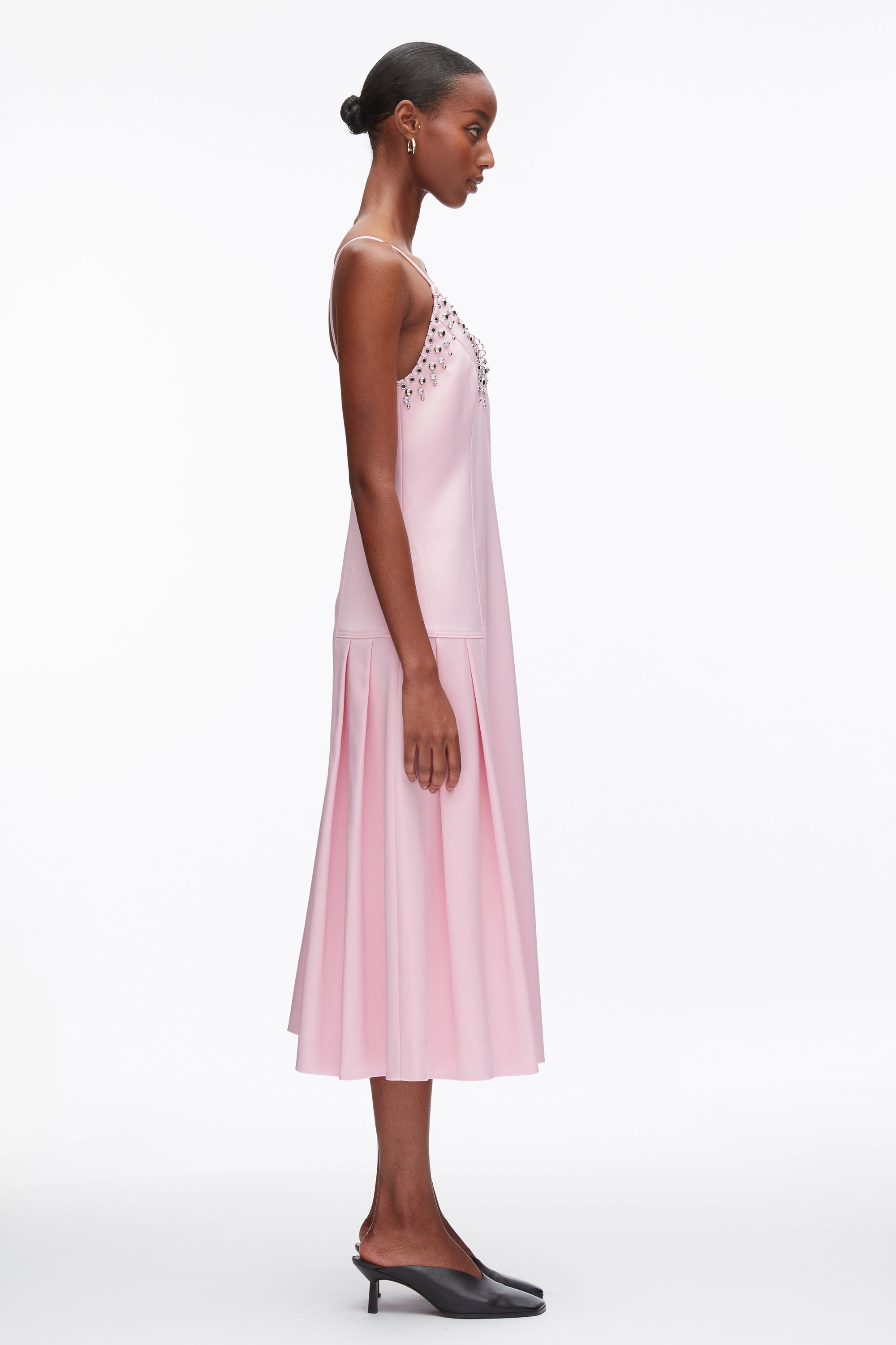 Lotus Studded Satin Pleated Cami Midi Dress | 3.1 Phillip Lim