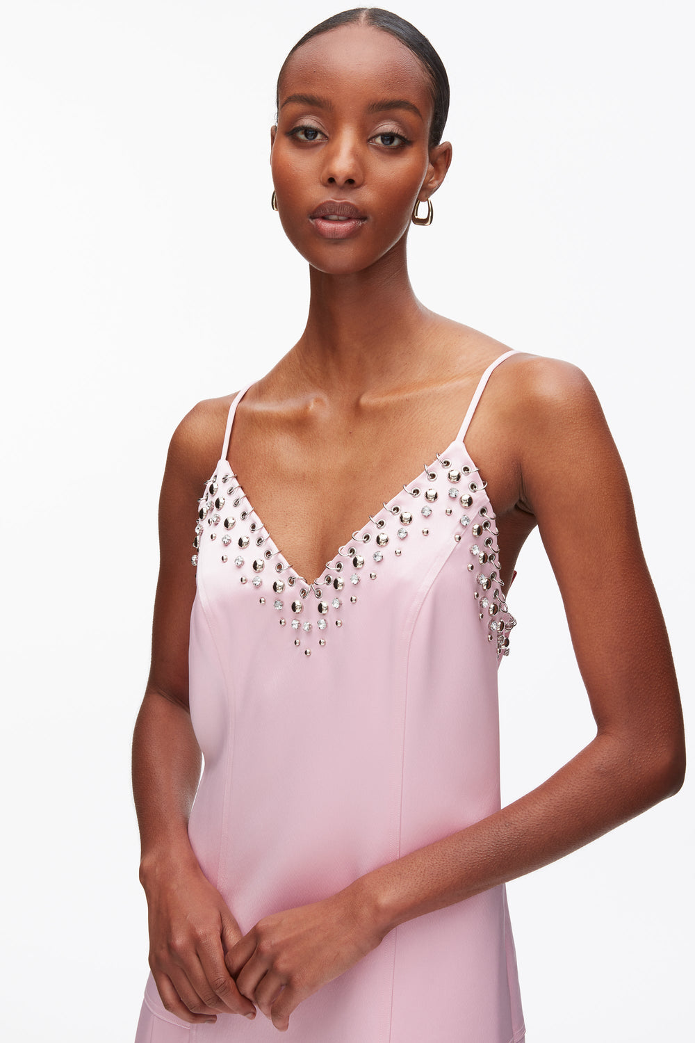 Lotus Studded Satin Pleated Cami Midi Dress | 3.1 Phillip Lim