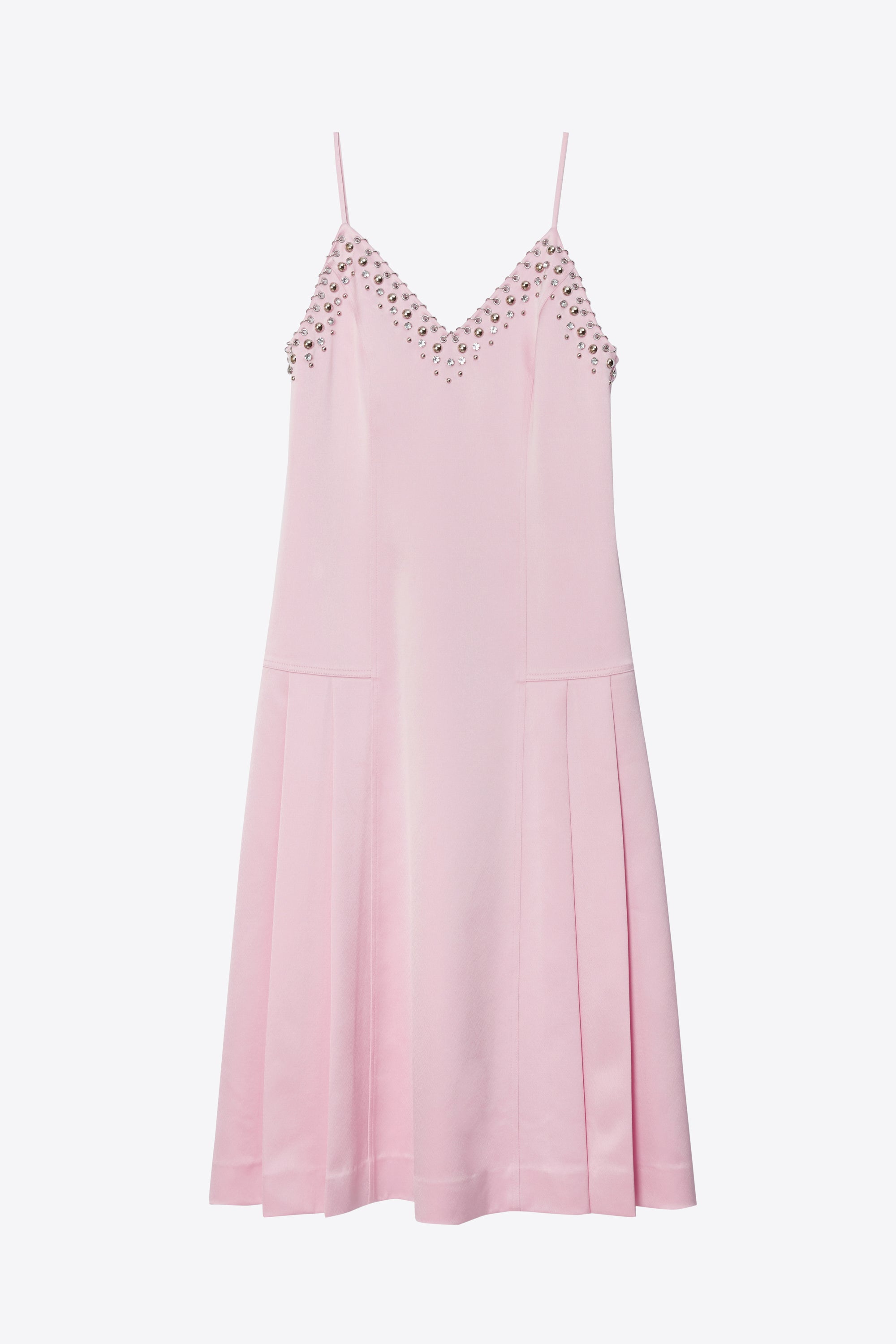 Lotus Studded Satin Pleated Cami Midi Dress | 3.1 Phillip Lim