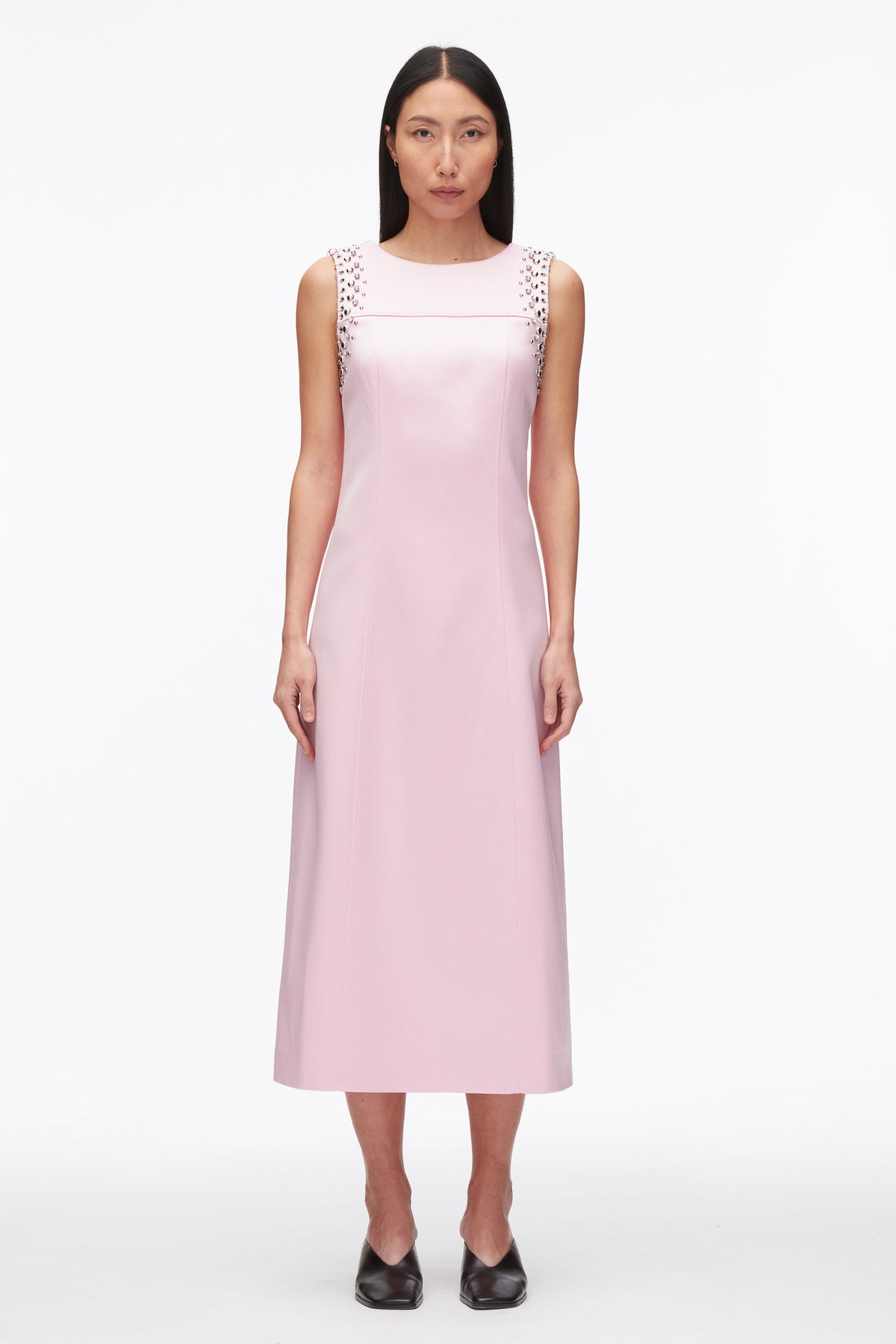 Lotus Studded Satin Sleeveless Midi Dress | 3.1 Phillip Lim
