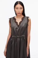 Slate V-Neck Midi Dress with Lace Trim | 3.1 Phillip Lim