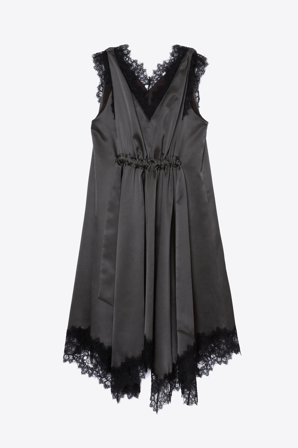 Slate V-Neck Midi Dress with Lace Trim | 3.1 Phillip Lim