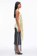 Yuzu Multi Draped Stripe Halter Top with Fringe | 3.1 Phillip Lim