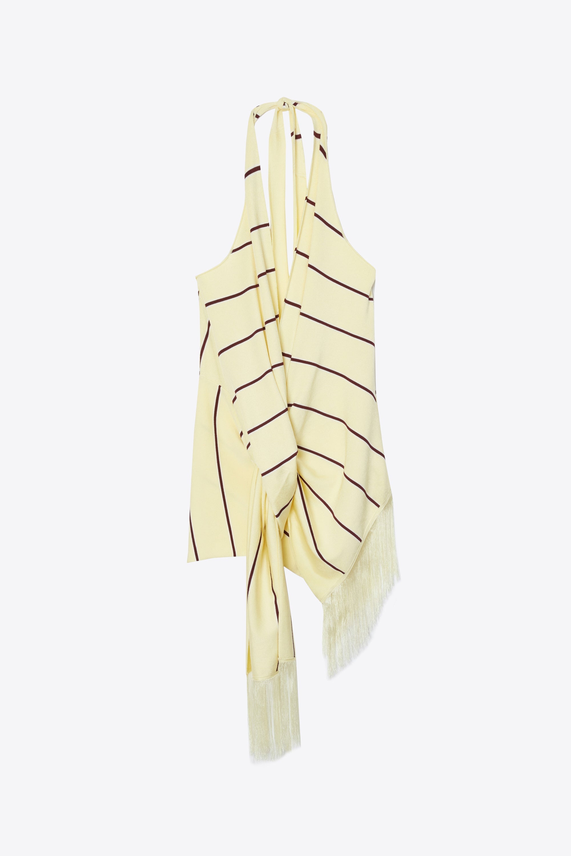 Yuzu Multi Draped Stripe Halter Top with Fringe | 3.1 Phillip Lim