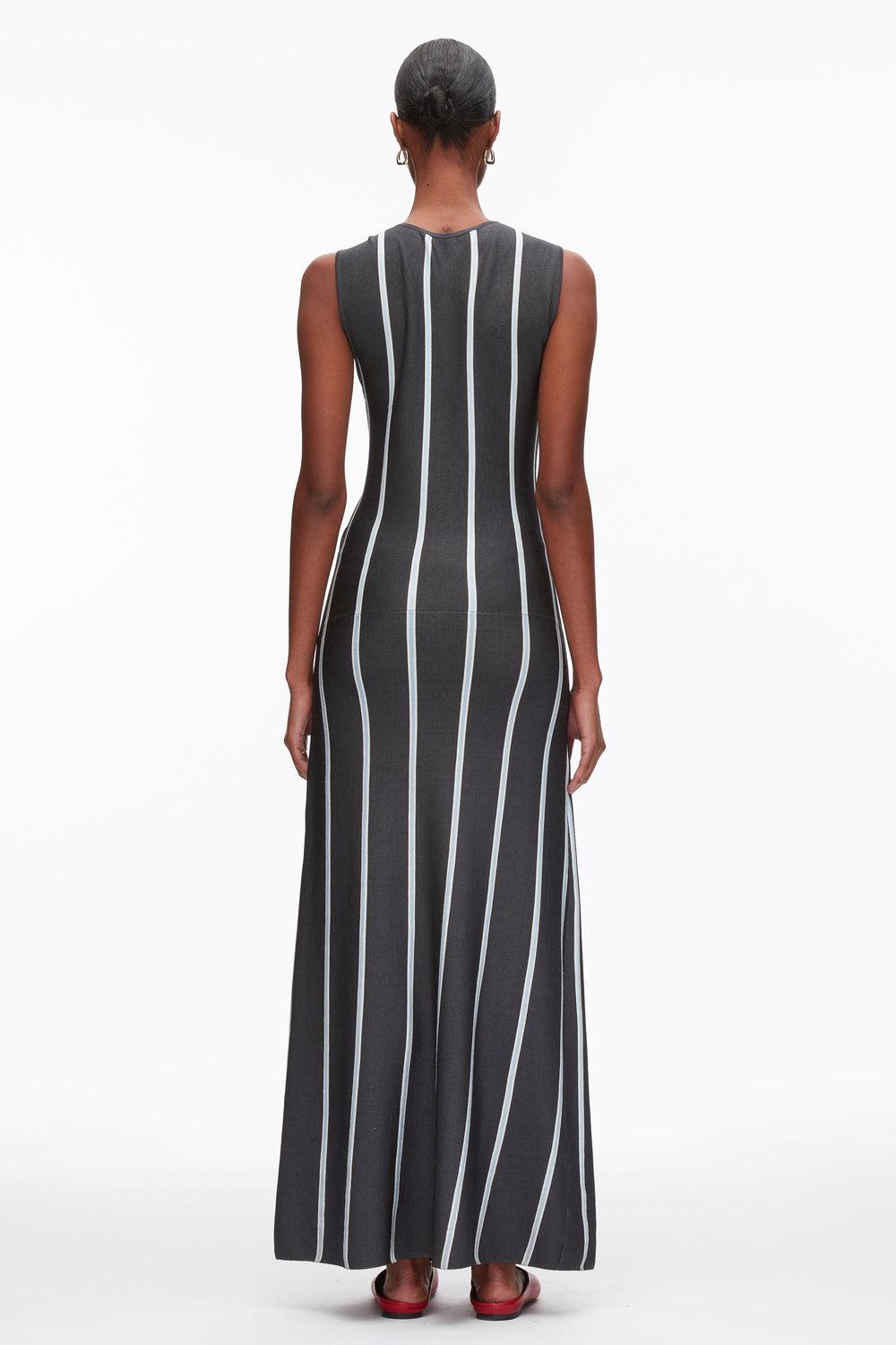 Slate Multi Stripe Midi Dress with Fringe Waist Tie | 3.1 Phillip Lim