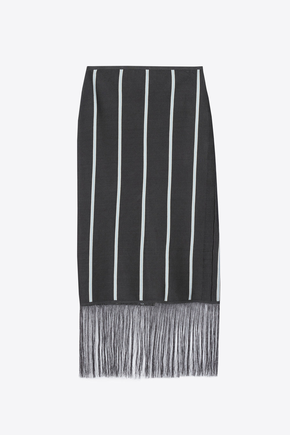 Slate Multi Stripe Midi Skirt with Fringe | 3.1 Phillip Lim