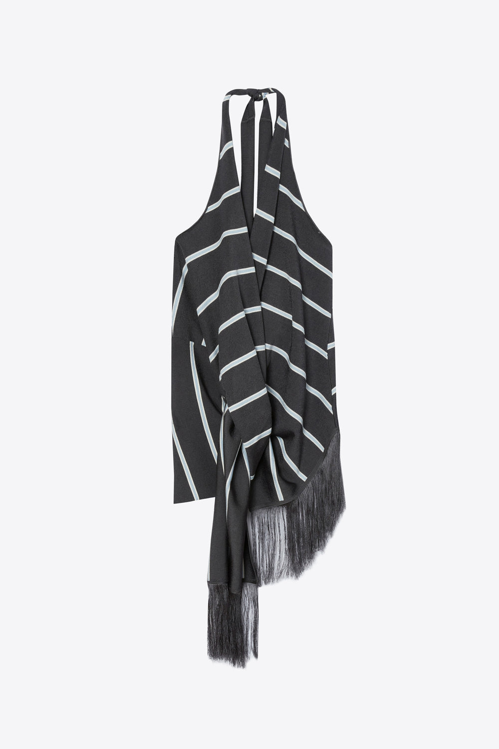 Slate Multi Draped Stripe Halter Top with Fringe | 3.1 Phillip Lim