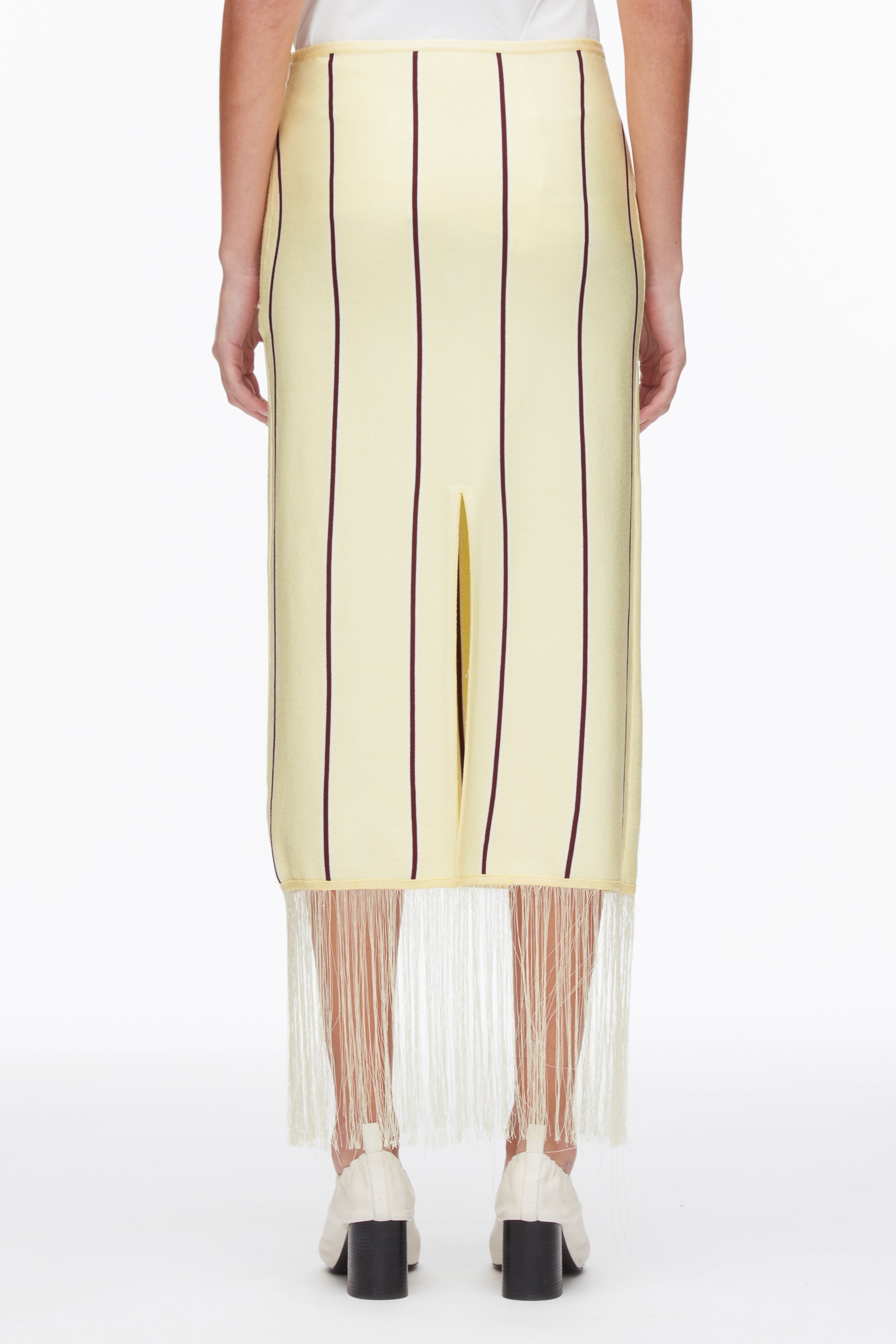 Yuzu Multi Stripe Midi Skirt with Fringe | 3.1 Phillip Lim