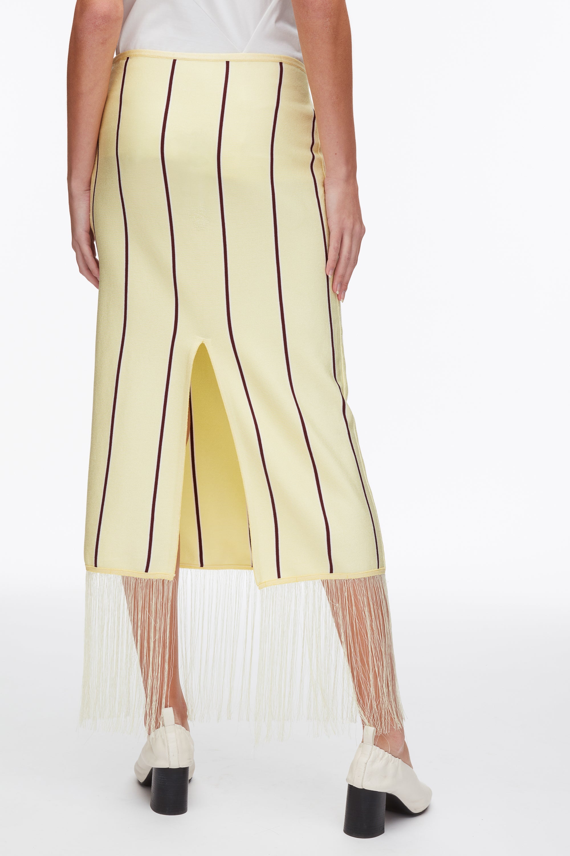 Yuzu Multi Stripe Midi Skirt with Fringe | 3.1 Phillip Lim