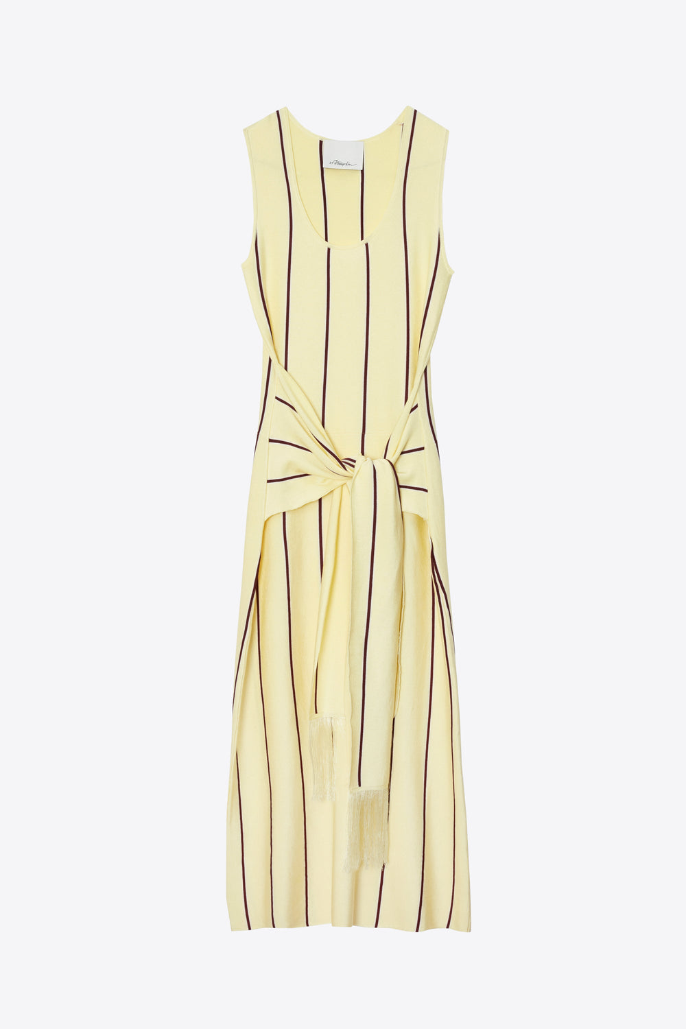 Yuzu Multi Stripe Midi Dress with Fringe Waist Tie | 3.1 Phillip Lim