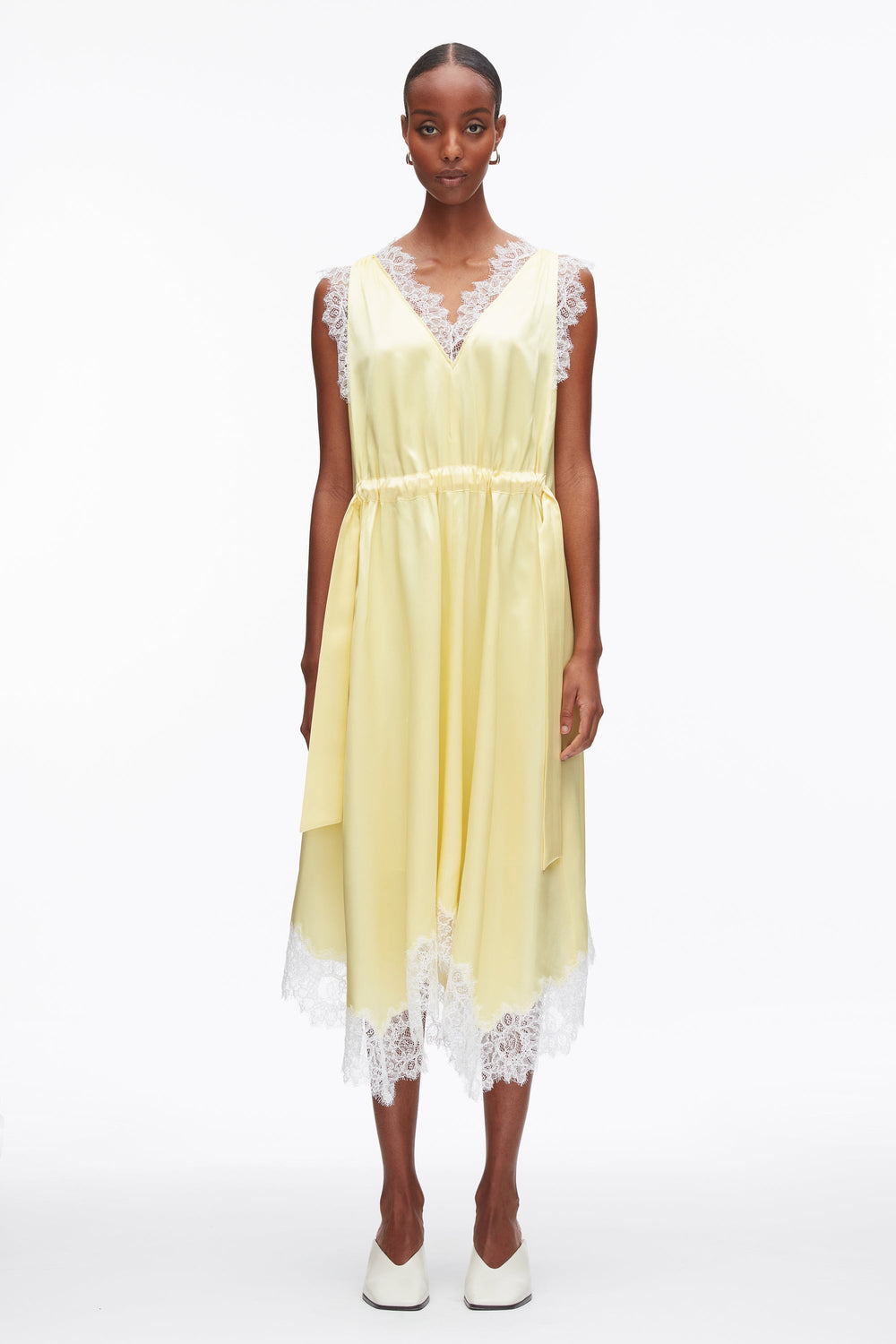 Yuzu V-Neck Midi Dress with Lace Trim | 3.1 Phillip Lim