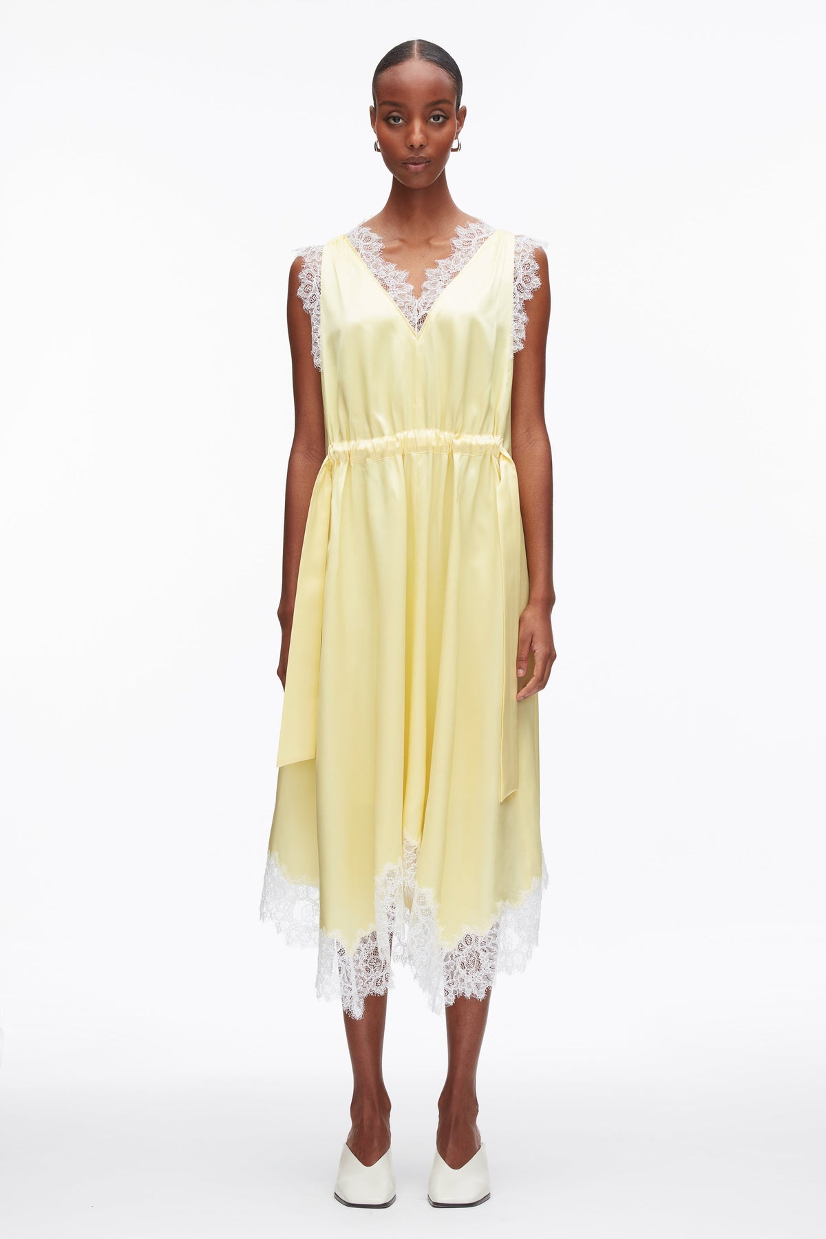 Yuzu V-Neck Midi Dress with Lace Trim | 3.1 Phillip Lim