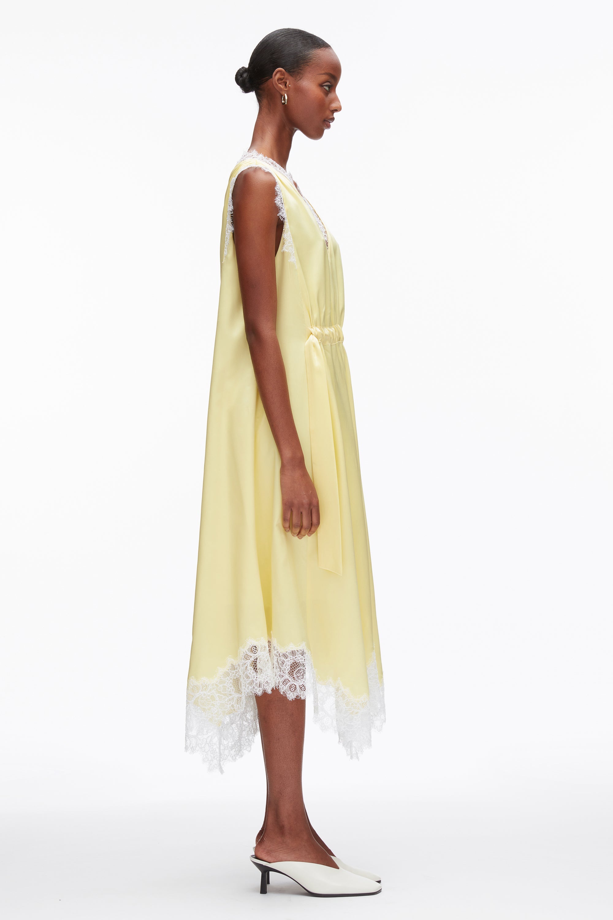 Yuzu V-Neck Midi Dress with Lace Trim | 3.1 Phillip Lim