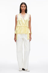 Yuzu Sleeveless Satin V-Neck with Lace Trim | 3.1 Phillip Lim