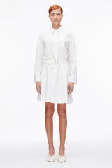 White Belted Structured Cotton Shirt Dress | 3.1 Phillip Lim