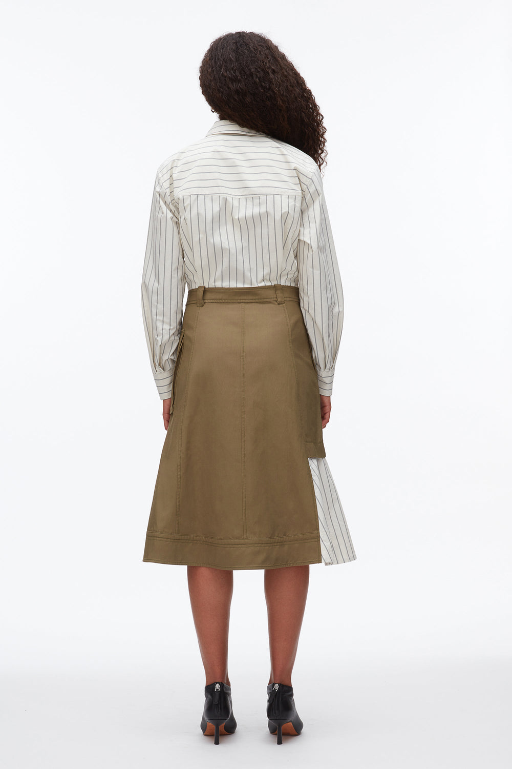 Caper-Cream Multi Hybrid Utility Shirt Dress | 3.1 Phillip Lim