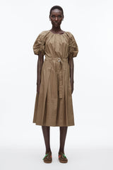 Caper Poplin Ruched Sleeve Midi Dress | 3.1 Phillip Lim