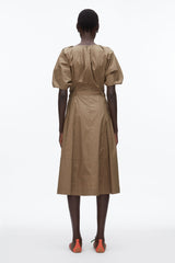 Caper Poplin Ruched Sleeve Midi Dress | 3.1 Phillip Lim