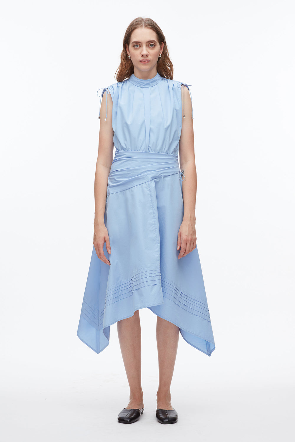 Oxford Blue Ruched Handkerchief Dress | 3.1 Phillip Lim
