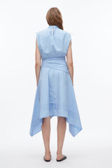 Oxford Blue Ruched Handkerchief Dress | 3.1 Phillip Lim