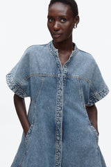 Washed Medium Blue Trapeze Light Denim Dress | 3.1 Phillip Lim
