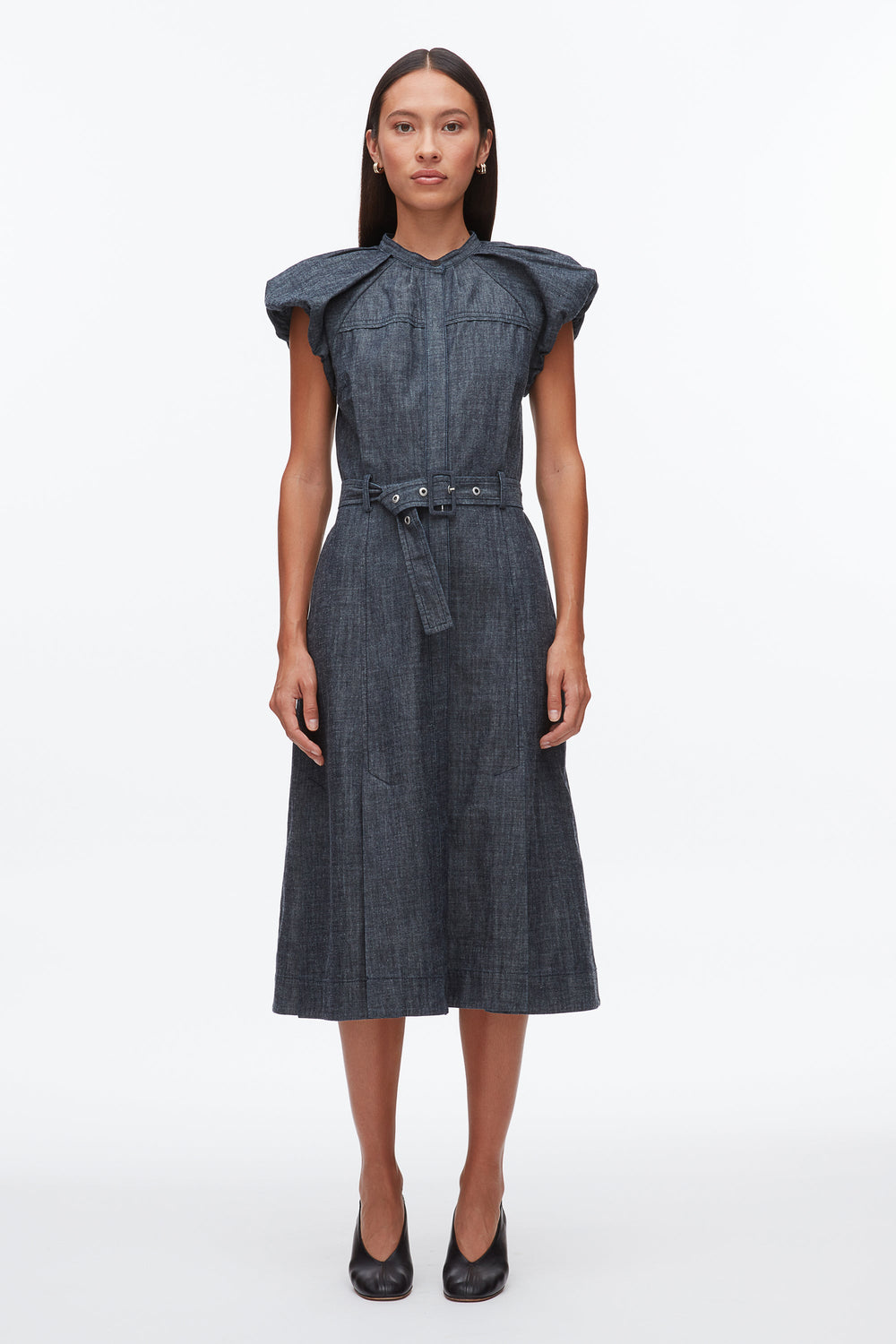 Washed Indigo Denim Puff Sleeve Dress | 3.1 Phillip Lim