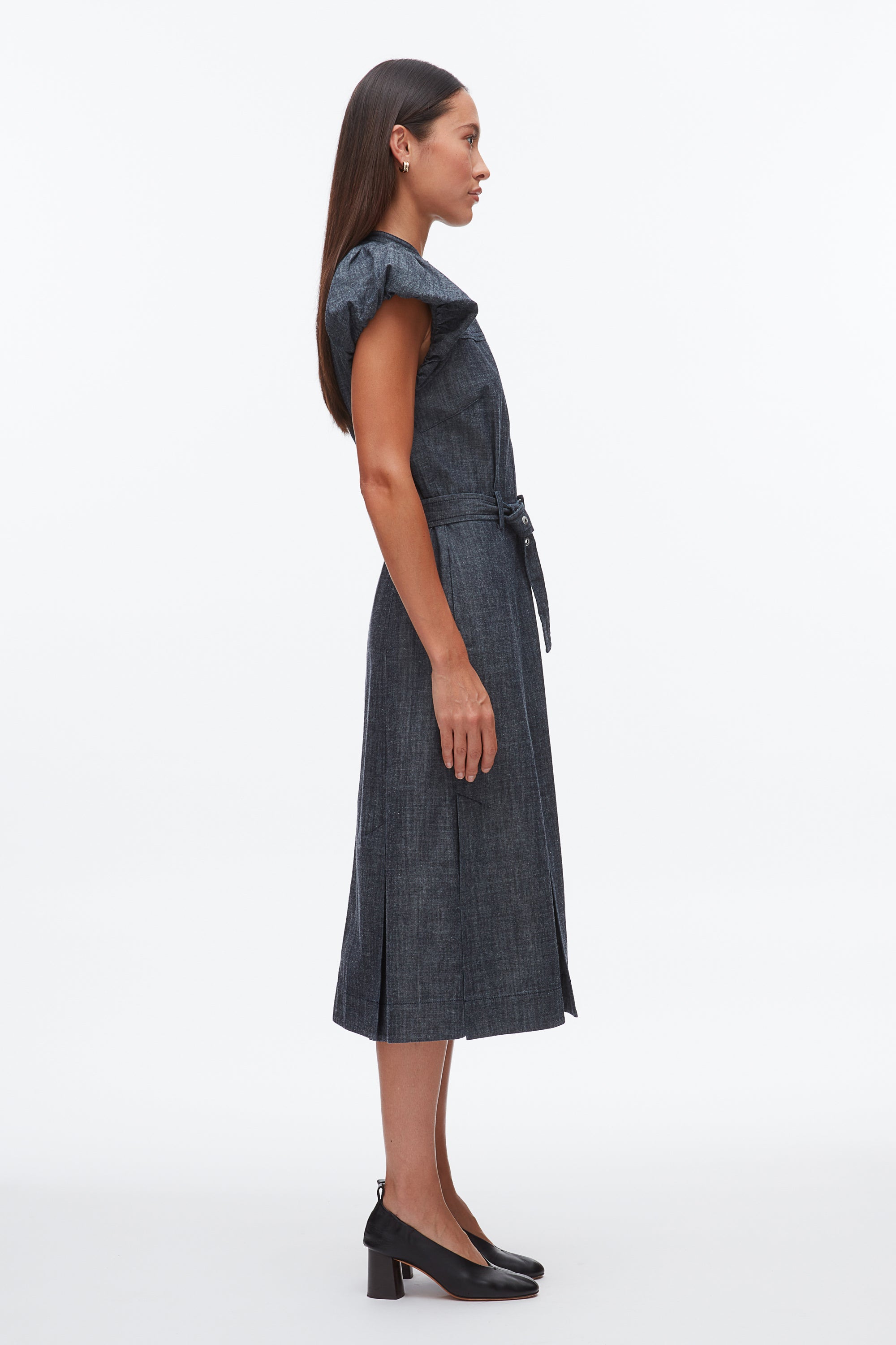Washed Indigo Denim Puff Sleeve Dress | 3.1 Phillip Lim