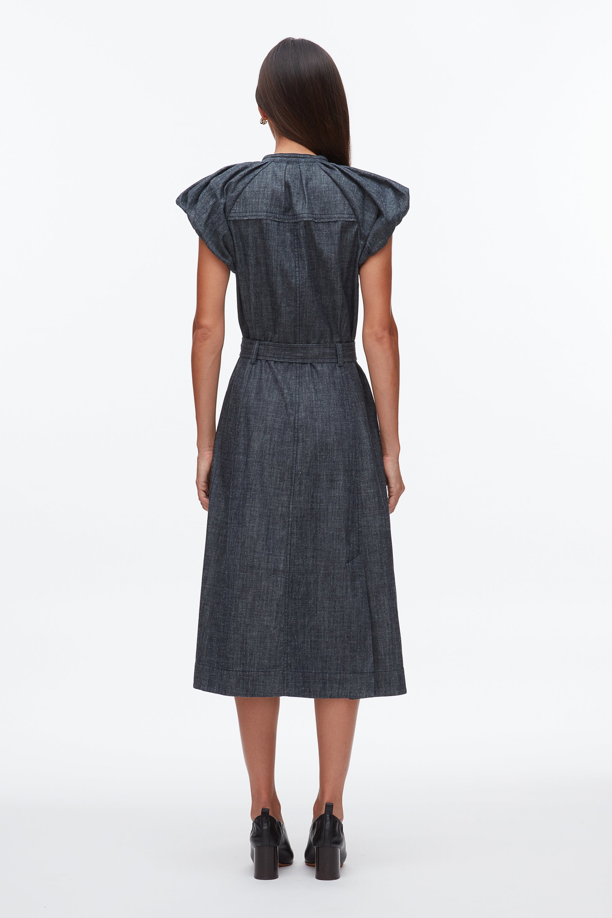 Washed Indigo Denim Puff Sleeve Dress | 3.1 Phillip Lim
