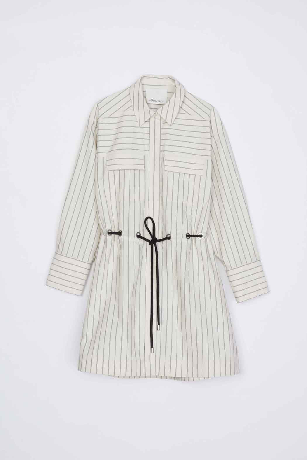 Cream Multi Shirt Dress with Ties | 3.1 Phillip Lim