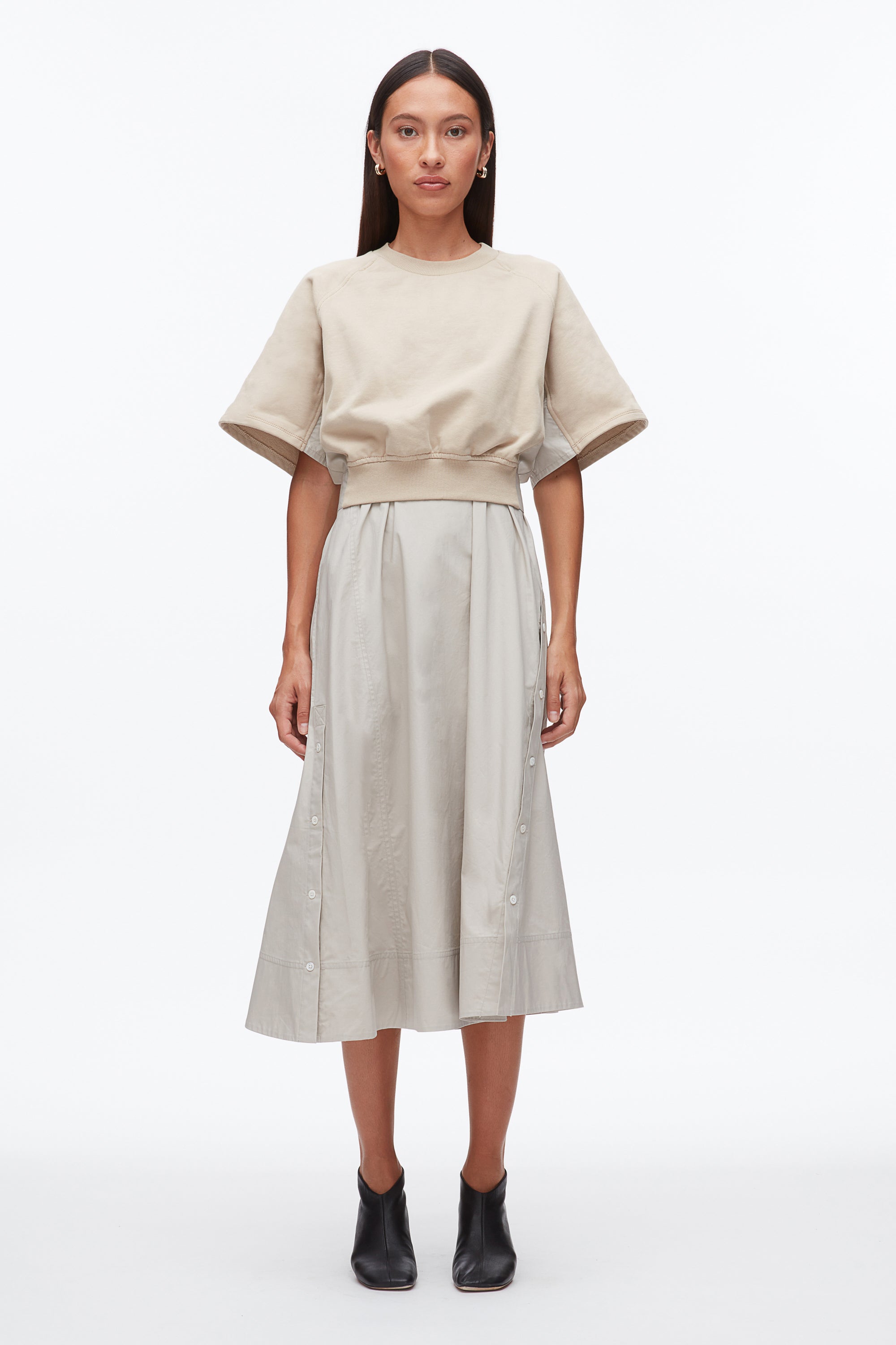 Concrete French Terry Combo Dress | 3.1 Phillip Lim