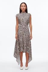 Chalk Multi Leopard Ruched Handkerchief Dress | 3.1 Phillip Lim