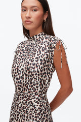 Chalk Multi Leopard Ruched Handkerchief Dress | 3.1 Phillip Lim