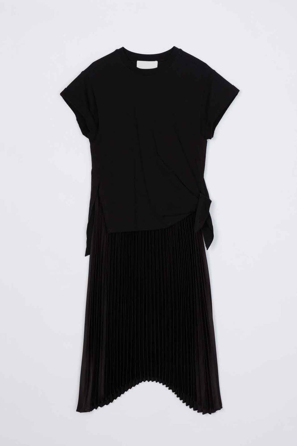 Black-Black T-Shirt Combo Dress with Pleated Skirt | 3.1 Phillip Lim