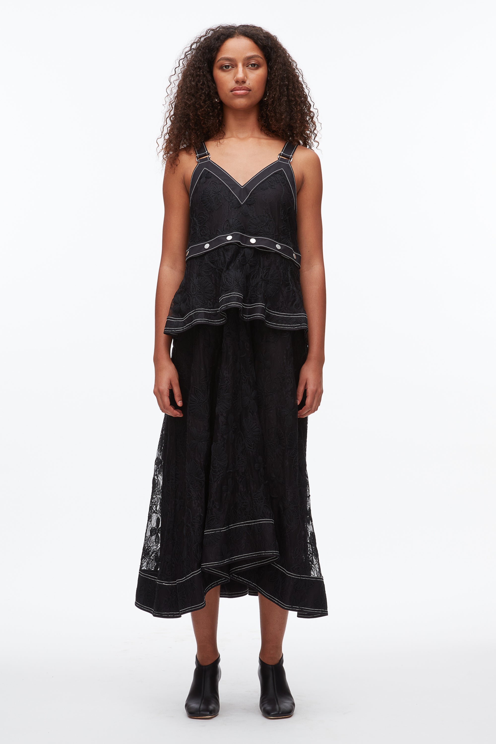Black Floral Lace Midi Dress | 3.1 Phillip Lim