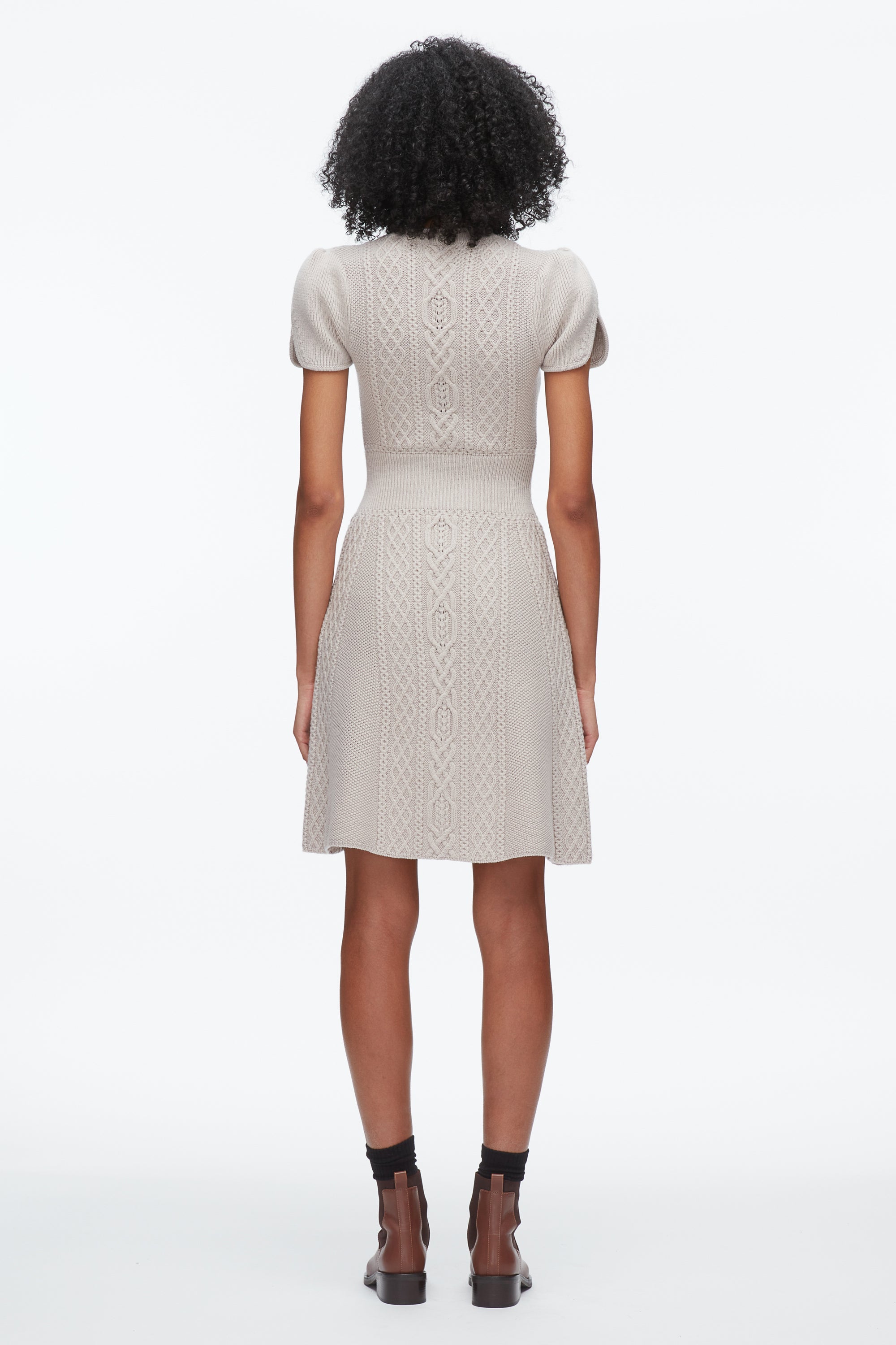 Oyster Cable Mix Tulip Dress | 3.1 Phillip Lim