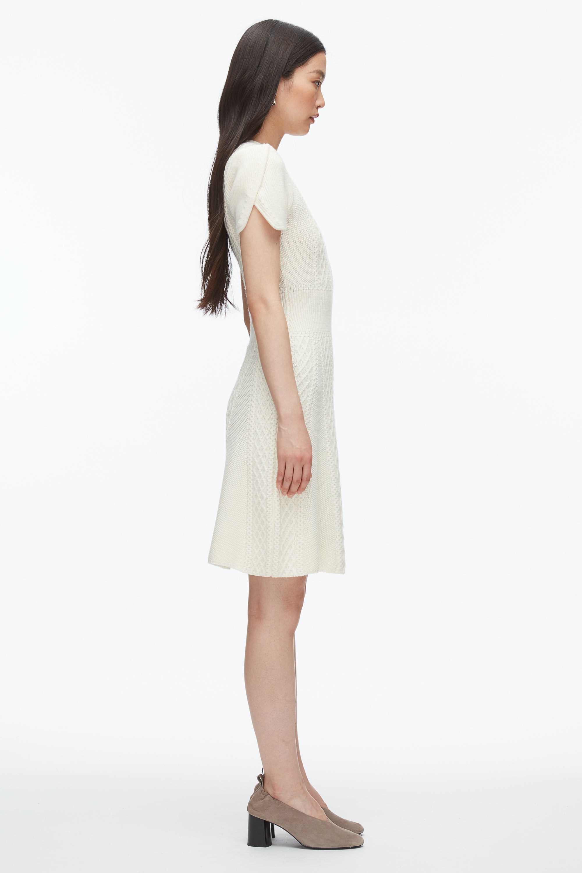 Ivory Cable Mix Tulip Dress | 3.1 Phillip Lim