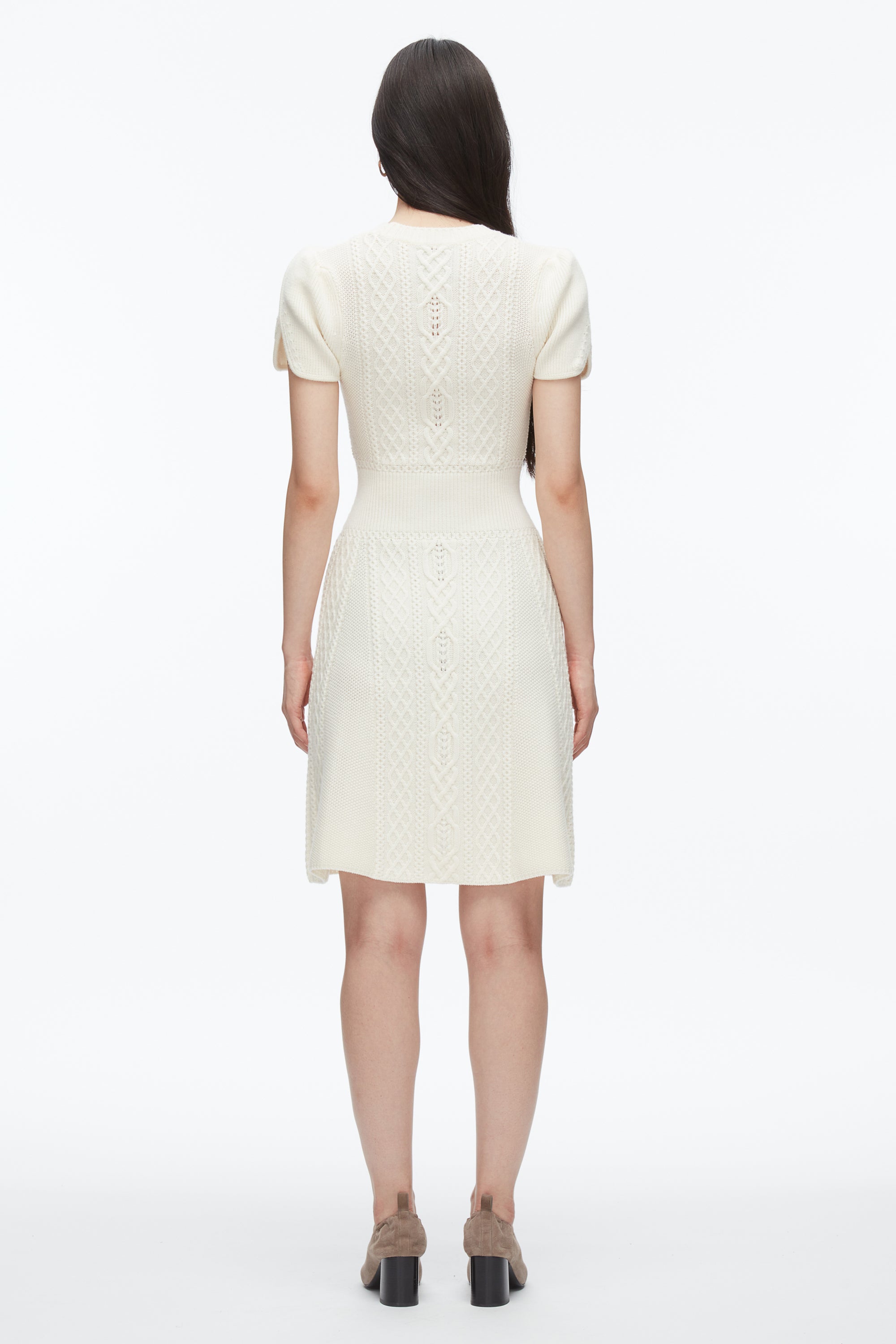 Ivory Cable Mix Tulip Dress | 3.1 Phillip Lim