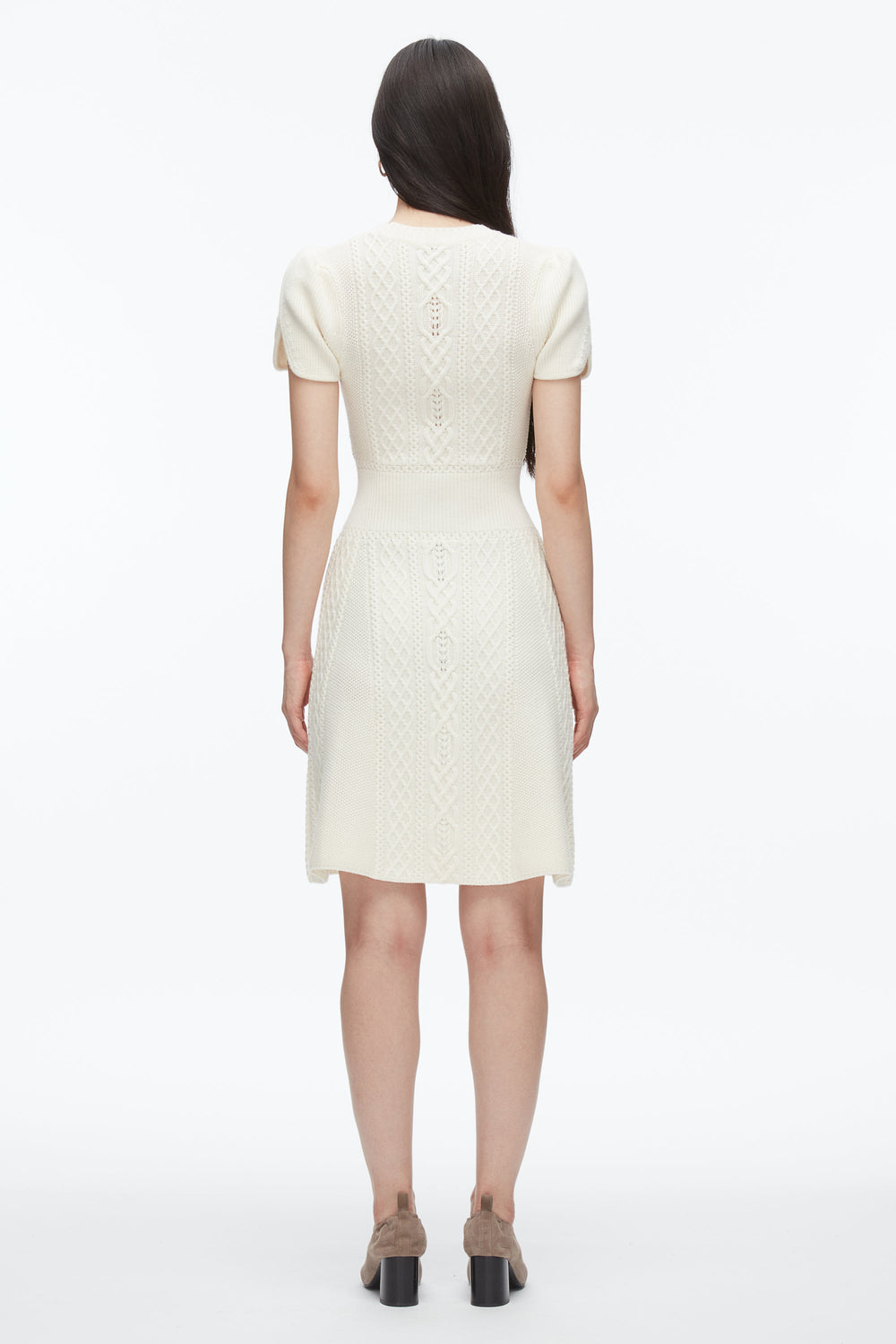 Ivory Cable Mix Tulip Dress | 3.1 Phillip Lim