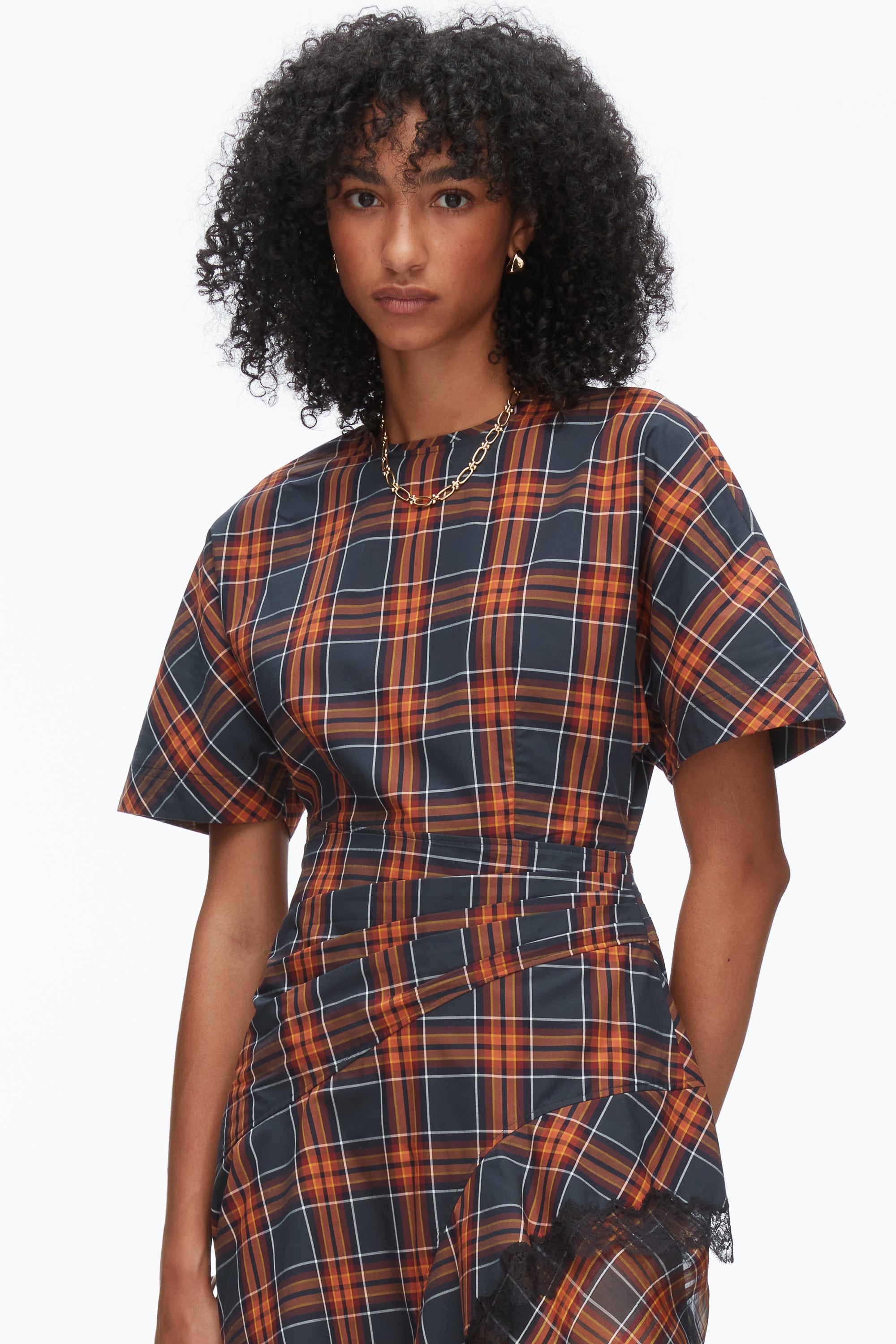 Dusk Multi Plaid Mix Draped Dress | 3.1 Phillip Lim
