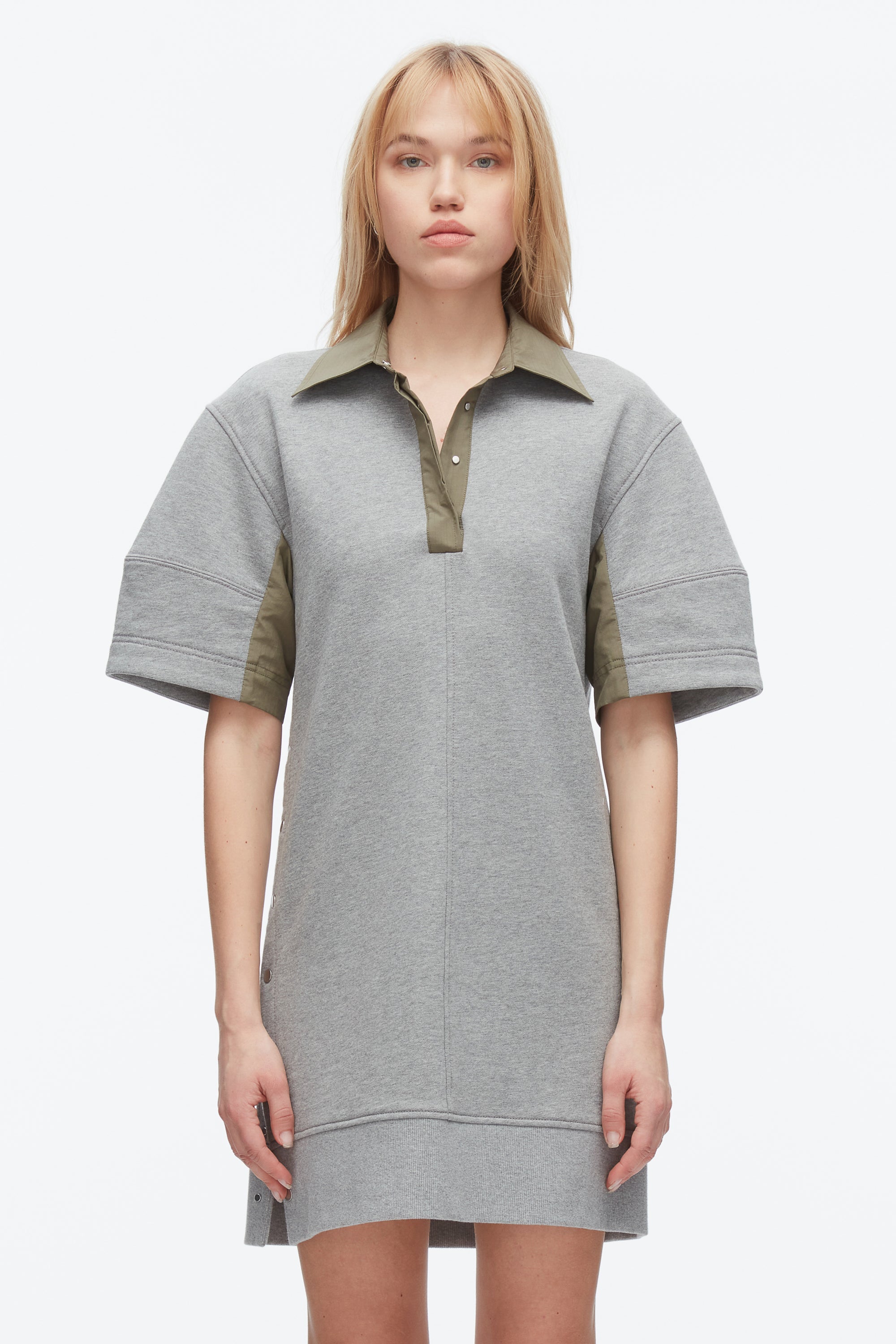 Grey Melange-Army Terry Polo Dress | 3.1 Phillip Lim