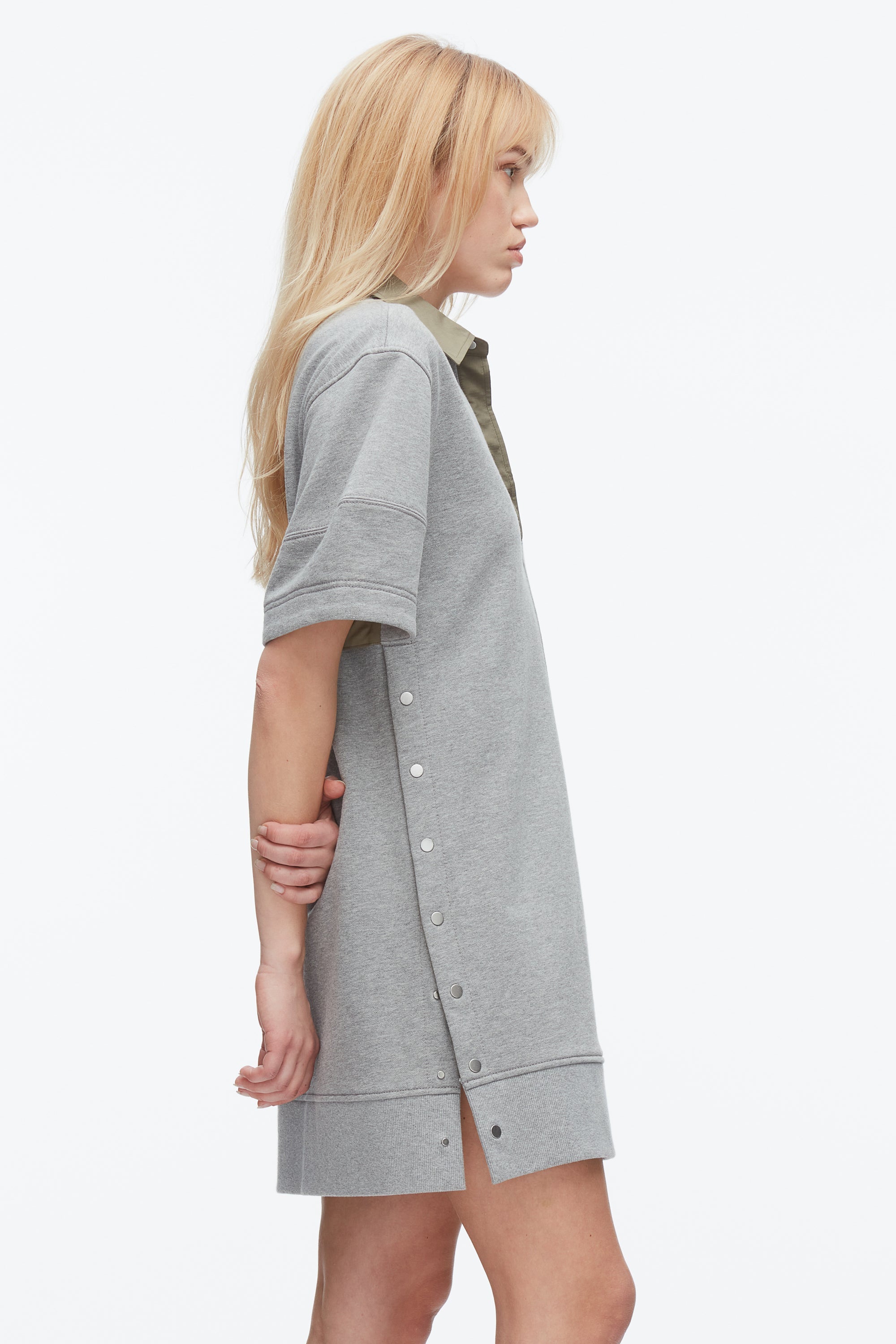Grey Melange-Army Terry Polo Dress | 3.1 Phillip Lim