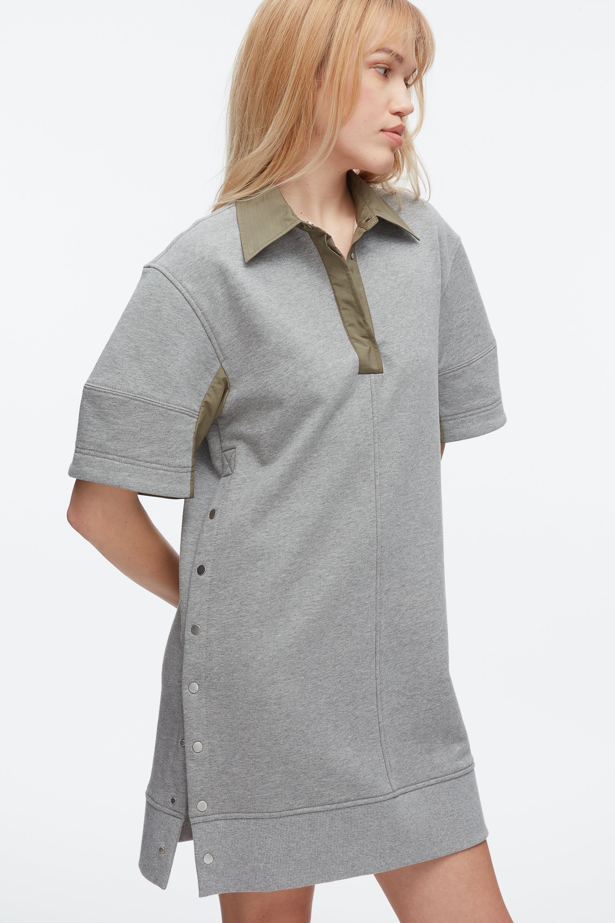 Grey Melange-Army Terry Polo Dress | 3.1 Phillip Lim