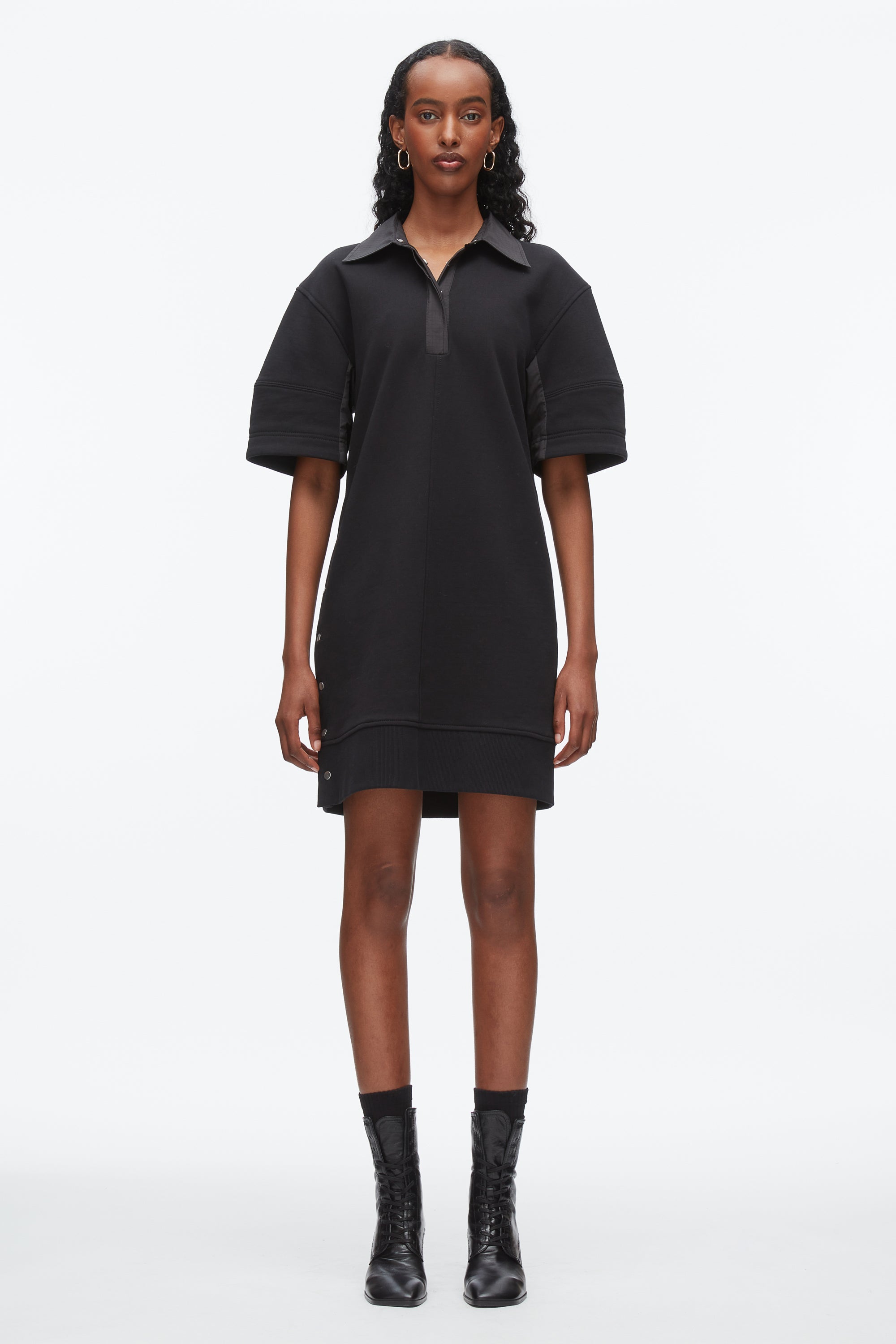Black-Black Terry Polo Dress | 3.1 Phillip Lim