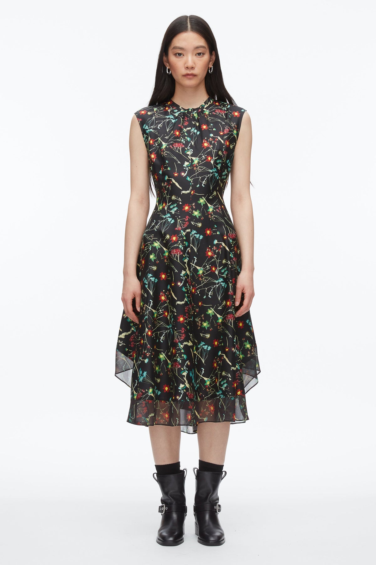 Black Multi Bliss Floral Sleeveless Dress | 3.1 Phillip Lim