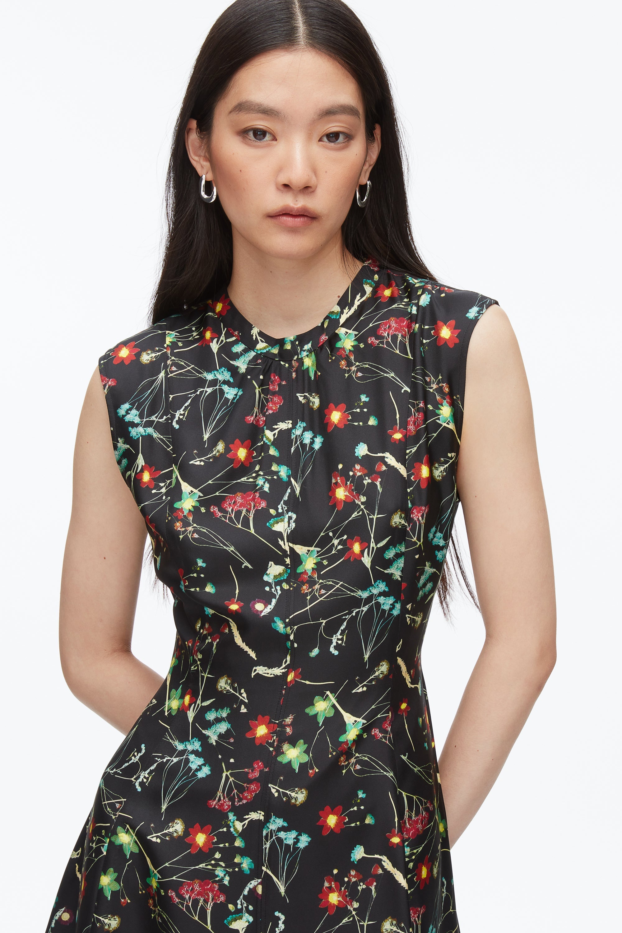 Black Multi Bliss Floral Sleeveless Dress | 3.1 Phillip Lim